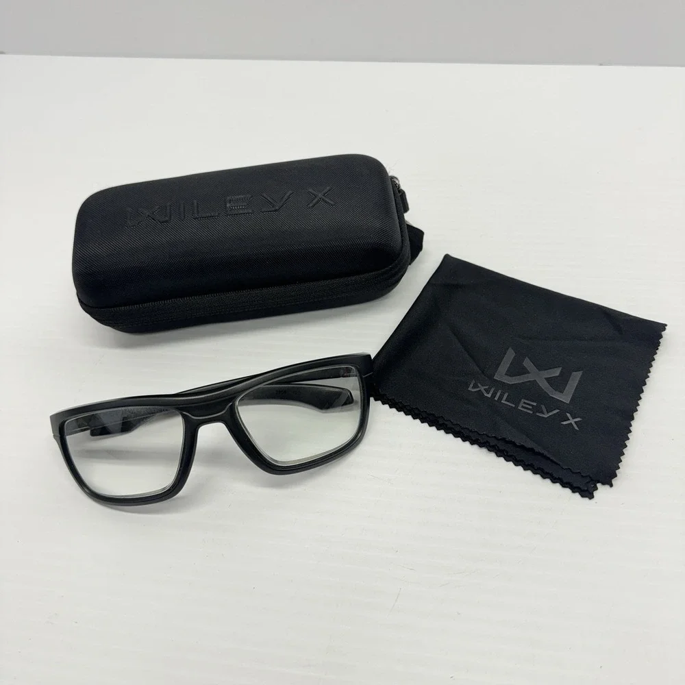 WILEY X KINGPIN Z87-2+ EN166 S MATTE BLACK AUTHENTIC EYEGLASSES W/CASE 60-19